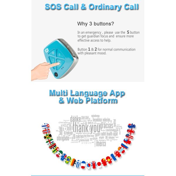 newly released 3G gps tracker with fall alarm camera sos panic call and free app web platform real time tracking