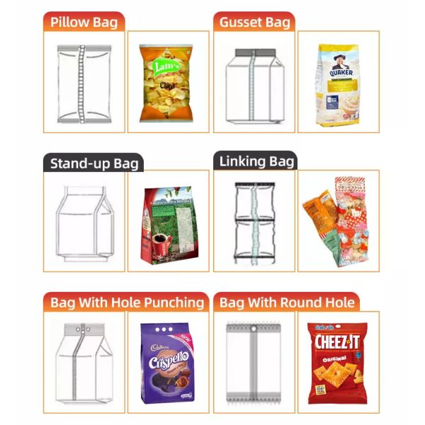 Popcorn Multi Head Packing Machine Accuracy 0.1 - 1.5g