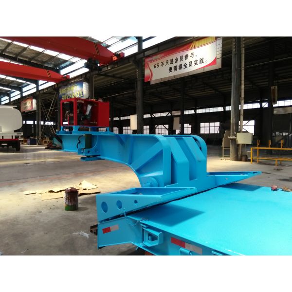 3 Axle Front Load Low Bed Trailer with Hydraulic Detachable Gooseneck and ABS Optional