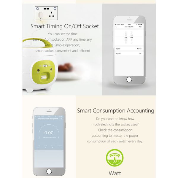 UK Smart WiFi Wall Socket With USB Socket Charger