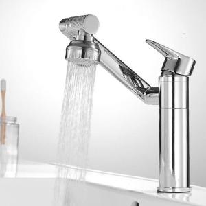 ODM 360 Degree Swivel Gold Shower Fixtures Single Handle Sink Faucet Lead Free