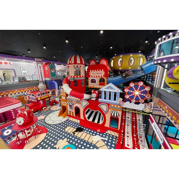 Custom Indoor Playground for Kids Ages 3-12 with Safety Features