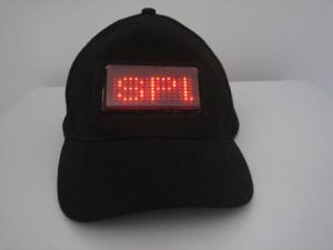 Wholesale Red color multi language Scrolling LED Message sign Cap from china suppliers