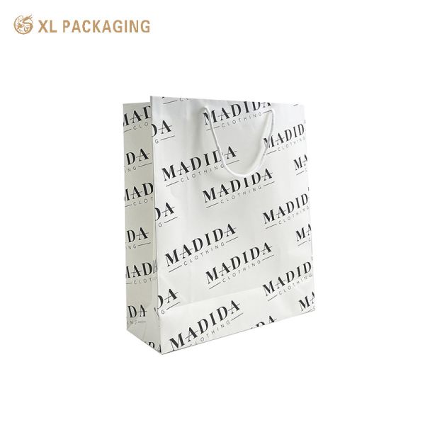 XL Packaging Custom Packaging Factory Custom White Reusable Shopping Bag Customized Luxury Christmas Packaging Gift Bags art Paper Bags
