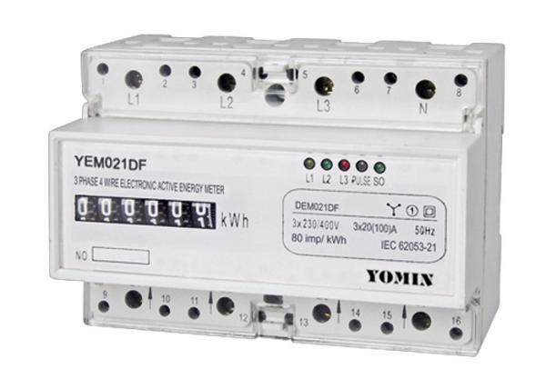 Quality Electronic Analog Display Active Three Phase Energy Meter 7P 3P3W for sale