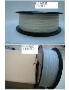 Wholesale 3D Printing Color Changing Filament High Performance , White To Blue from china suppliers