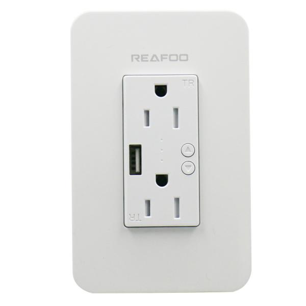 Quality Tuya US Smart Wall Socket With USB Port Compatible With Alexa Google Home for sale