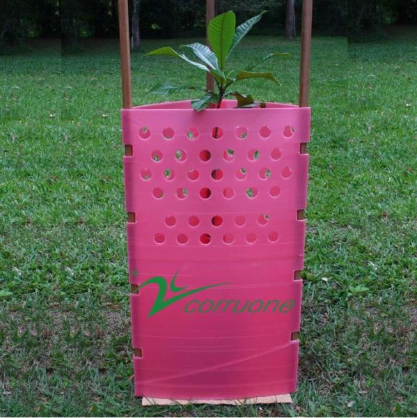 Quality Customized Colour Corrugated Plastic Tree Guard for High-Density Tree Protection for sale