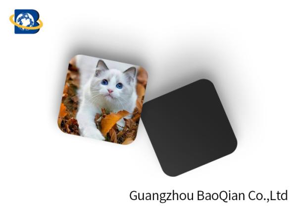 Quality Pretty Cat 3D Image Full Color Custom Coasters , Custom Photo Drink Coasters for sale