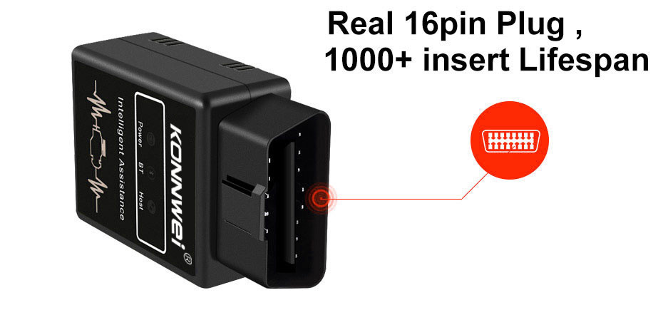 KONNWEI cheaper price model KW912 ELM327 wireless bluetooth 12V car OBD2 EOBD