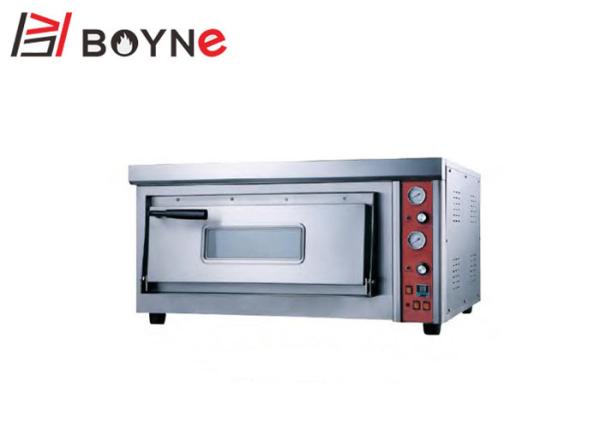 Quality Single Layer Gas Commercial Pizza Oven Stone Base Timer Controller High Temperature for sale