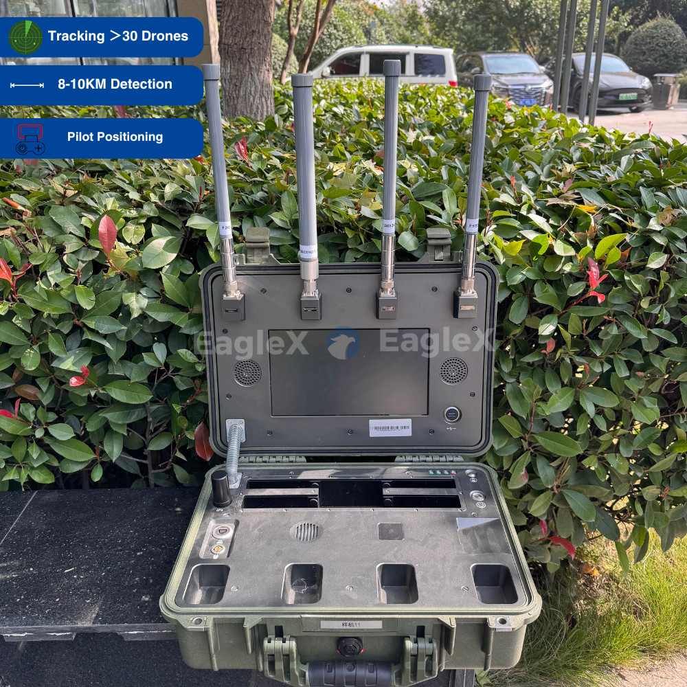 8-10KM FPV UAV Drone Detection Range Handheld Drone Detector With Real-Time Pilot Positioning