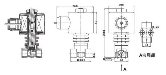 Direct Acting Steam Solenoid Valve Stainless Steel High Temperature Solenoid Valve