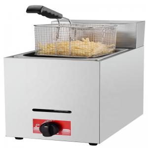 China Stainless Steel 201/304 LPG Gas Deep French Fries Fryer for Commercial Kitchen on sale