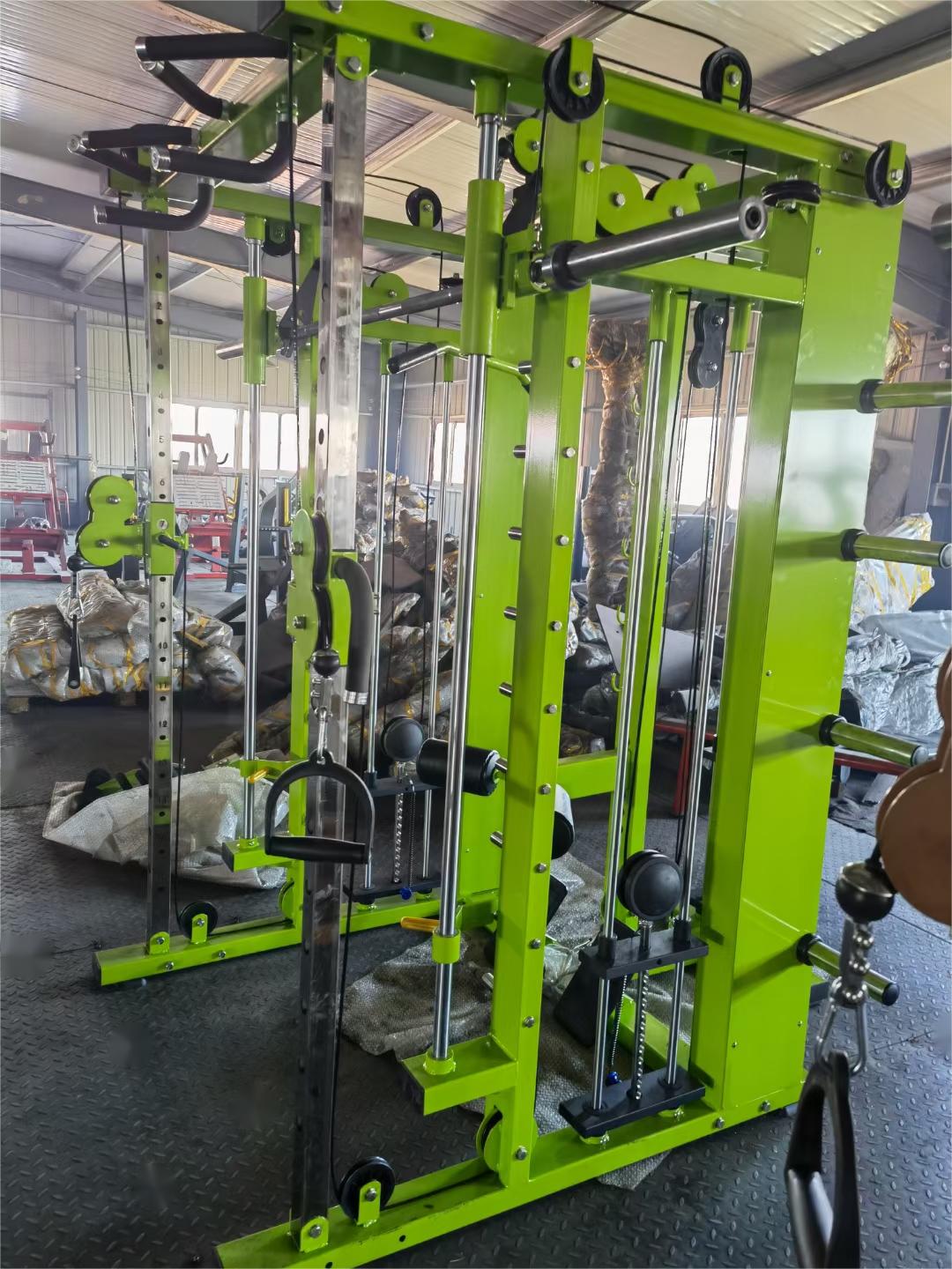 Gym Equipment Multi Functional Smith Machine With Weight Stack Cable Crossover Machine