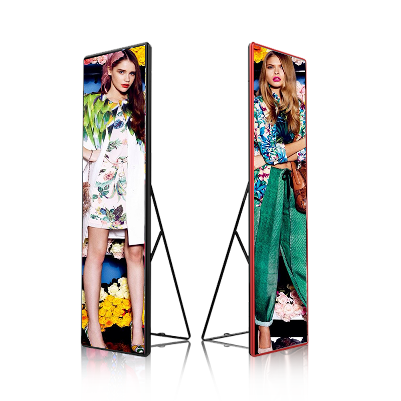 P1.86 Floor Standing Poster Displays Smart Advertising SMD1515 LED Screen Poster