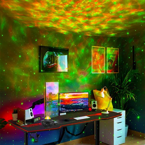 Bluetooth Galaxy Ocean Wave Star Projector Light 5V 3W Multicolor