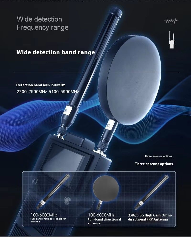 1-2km Precision Warning Handheld Drone Detector with Touch Screen