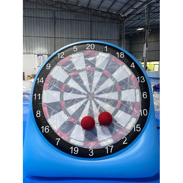 6ft PVC Inflatable Football Dart Board Blue Soccer Dart For Giant Yard Games
