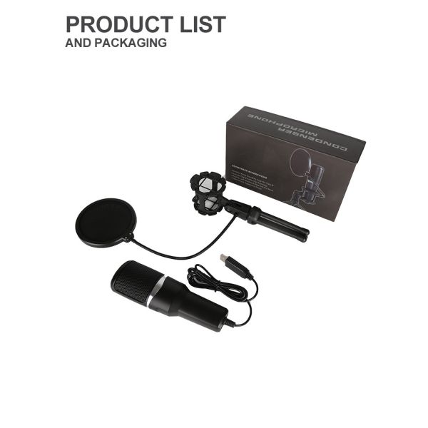 USB Microphone for laptop and Computers for Recording Streaming Twitch Voice overs