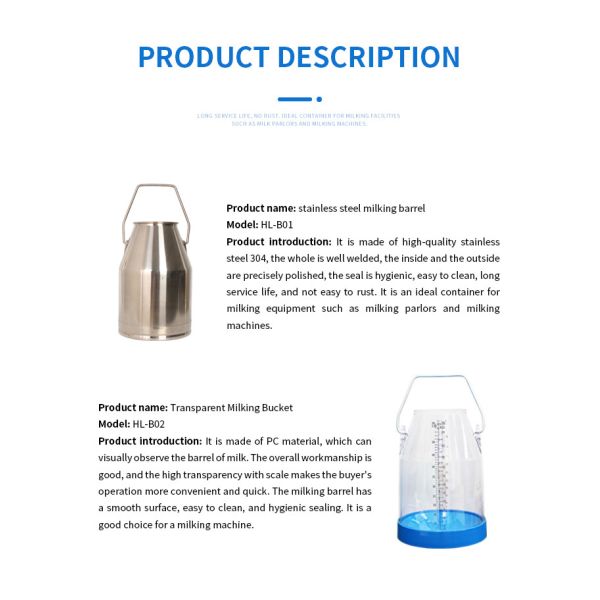 Milk Collection 25L Durable Milking Bucket Pail 485mm Height Lid Included For Farm