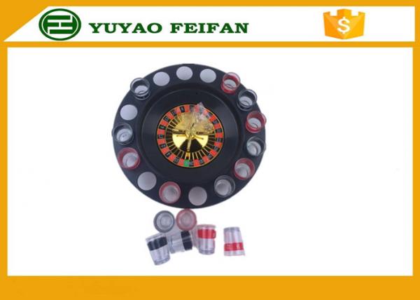 Quality 32" Roulette Wheel Casino Mini Lucky Roulette Wheel Poker Chips Sets With 16pcs Cups for sale
