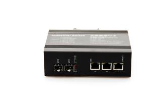 China Unmanaged 5 port industrial ethernet switch 2* 1000M FX + 3*10/100/1000M TX on sale
