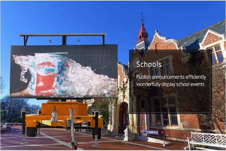Trailer Mobile Led Advertising Display with 70° Viewing Angle and 60HZ/50HZ Power Input