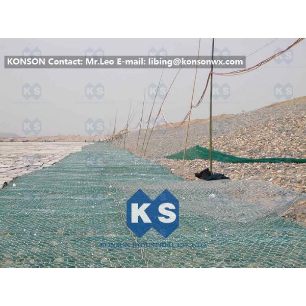 Double-Twisted Hexagonal Gabion Mesh PVC Coated Wire Stone Gabion Cages