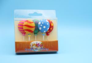 Wholesale Disaposable Colorful Balloon Shaped Birthday Candles With White Plastic Holder from china suppliers