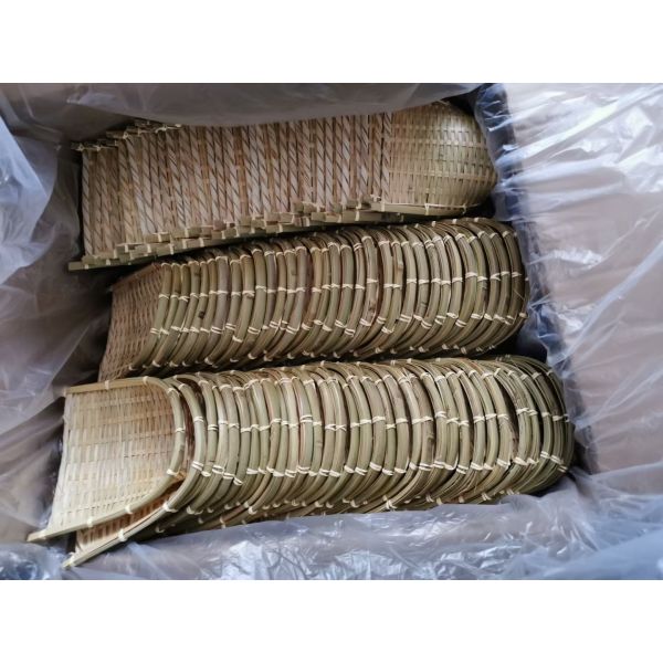 Home Practical Bamboo Broom And Dustpan Green Color