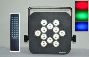 China 50 Watt Outdoor Stage LED Par Lights 12 Bulbs Remote Controller Flat Battery Par Light on sale
