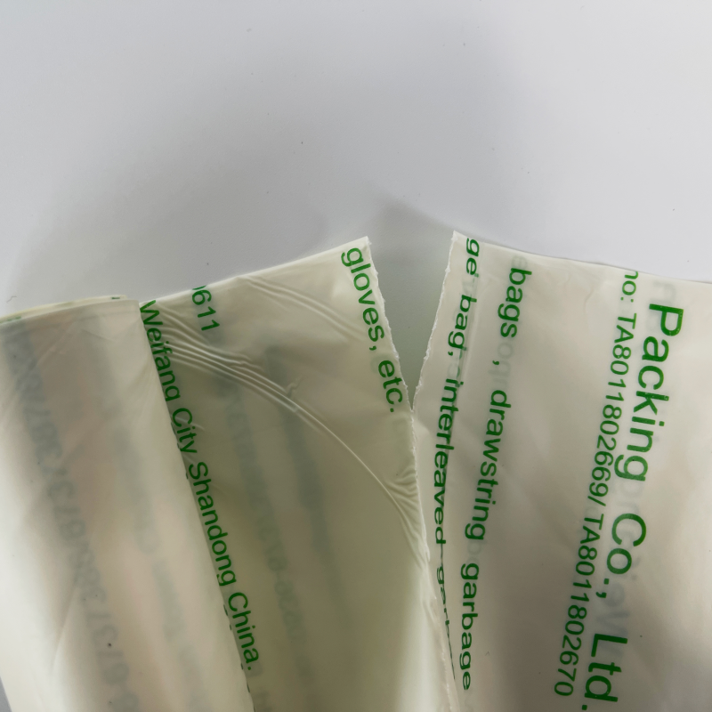 Biodegradable T Shirt Bag On Roll Made Of PBAT Material For Eco Friendly Packaging