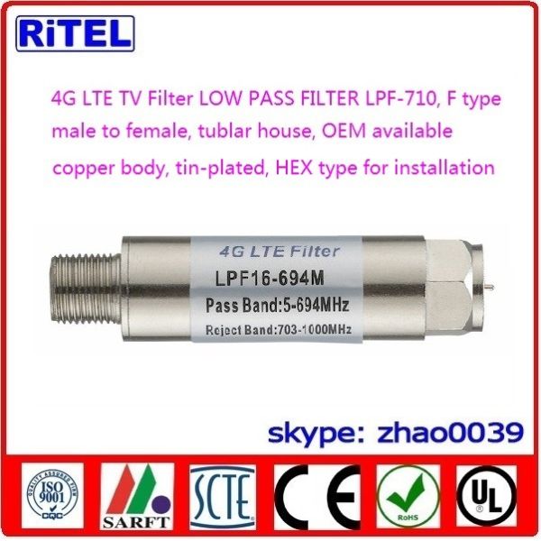 4G LTE TV FILTER LOW PASS FILTER LPF-790 For 4G Interference, TV signal purifier, IEC connector