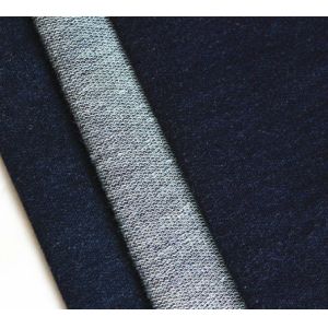 Wholesale indigo knit french terry /denim fabric cotton from china suppliers