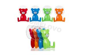 Wholesale Customized Red Plastic adhesive Removable Wall Hooks Traceless , Cute animal design from china suppliers