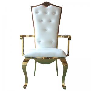 China Elegant Strong Wedding Banquet Chair Gold Frame For Reception And Event on sale
