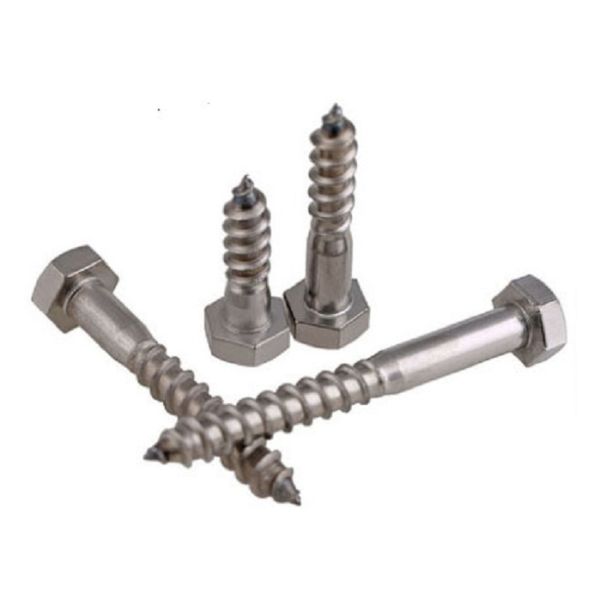 1/4"-1 1/4" ASME B 18.2.1 Stainless Steel Hex Head Wood Screws/Hex Lag Bolts
