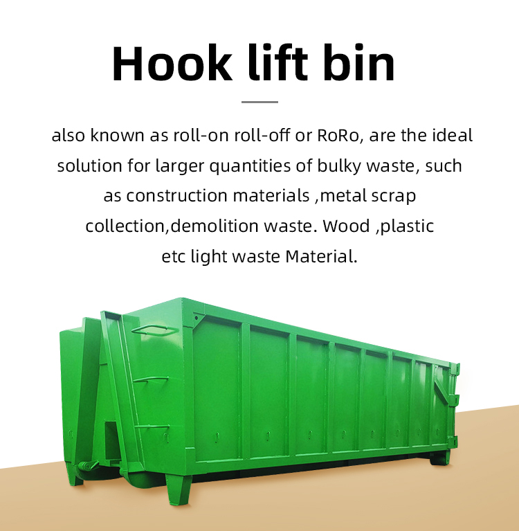 Heavy Duty open top container 5ft 6ft 7ft high Waste Container For Construction Demolition