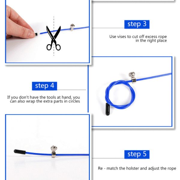 Fitness Training Steel Wire Skipping Rope Exercise 3 Meters Adjustable Speed