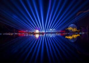 China Large Beautiful 3d Laser Light Show  / Laser Water Fountain With PC Control System on sale