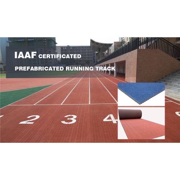MSDS Approved Prefabricated Running Track Synthetic Jogging Track Flooring 30m