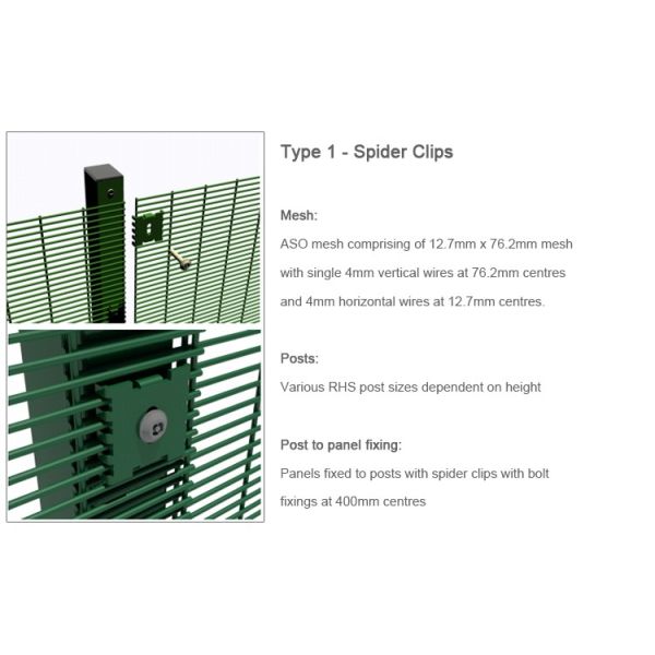 China supplier anti-climb allumen perimeter 358 Mesh fence ( High security fencing )