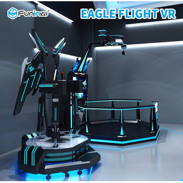 360 Degree View Interactive 9D VR Cinema Eagle Flight Simulator With Shooting Guns 220V