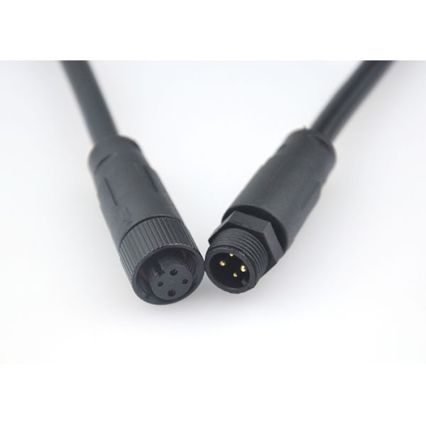 M12 2 Pin Waterproof Connector Plastic Male Connector