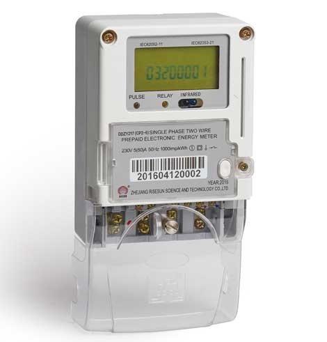 Quality Single Phase CPU Card Prepaid Power Energy Meter With RS485 Far Infrared Interface for sale