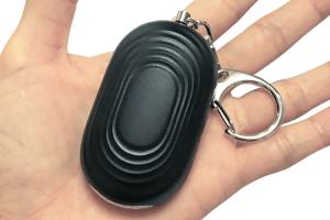 High Decibel Personal Sound Alarm Keychain Double Click Light Button