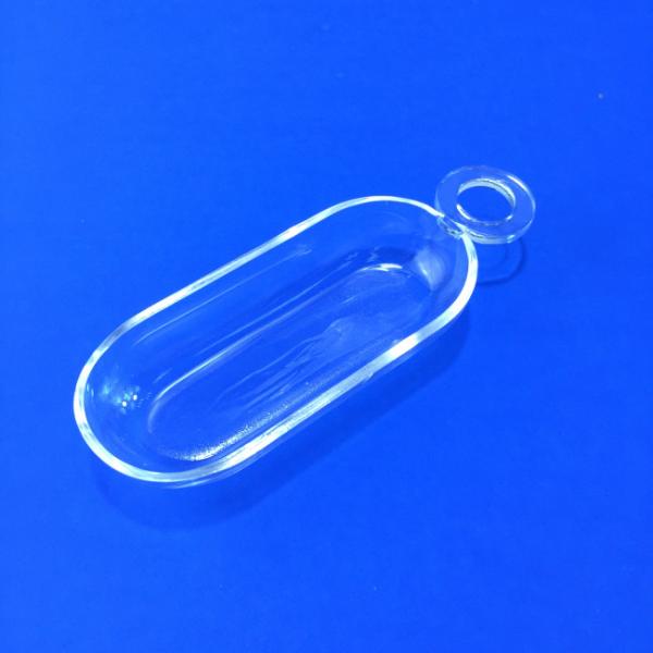 Quality Clear Quartz Boat Crucible Handle Quartz Boat For Diffuser Furnace for sale