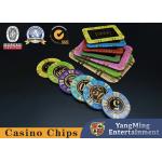 China Acrylic Crystal Casino Poker Chips With Screen Printing Pattern for sale