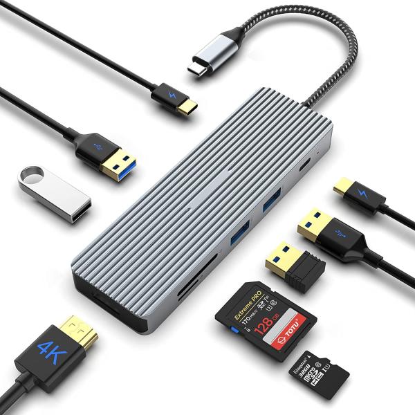 Quality Usb-C Hub Docking Station Hdmi Dual Monitor Adapter For  Laptop Docking Station for sale